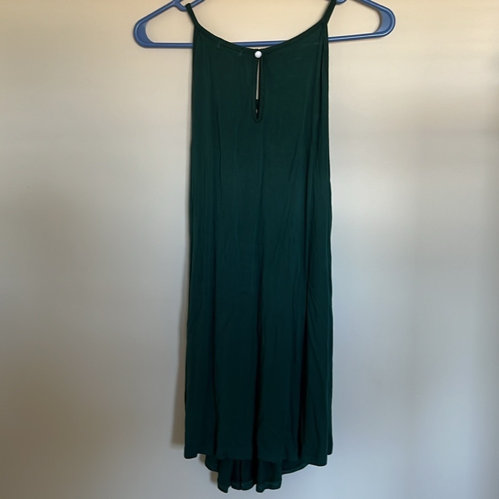 EUC BLUETIME XXL Green Tunic Length High Neck Tank w/crochet Neckline - Picture 5 of 5